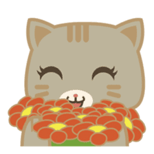 Bobo, the cute brown cat sticker #558952