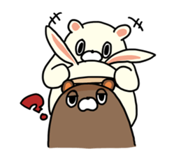 Forest and white bear sticker #558981