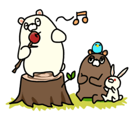 Forest and white bear sticker #558983