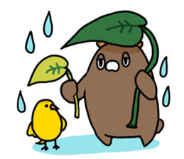 Forest and white bear sticker #558984