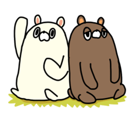 Forest and white bear sticker #558993