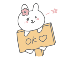 Freckled cat and lonely rabbit sticker #560476