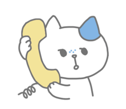 Freckled cat and lonely rabbit sticker #560503