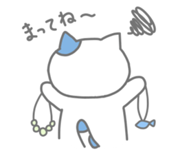 Freckled cat and lonely rabbit sticker #560506