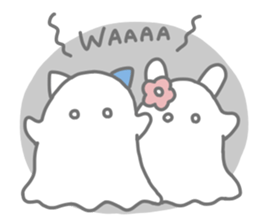 Freckled cat and lonely rabbit sticker #560510