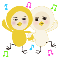 BIRD and CAT costume sticker