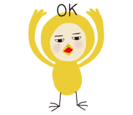 BIRD and CAT costume sticker sticker #560954