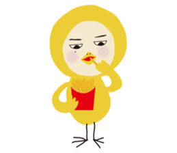 BIRD and CAT costume sticker sticker #560970