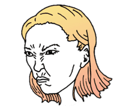Closeup Face -female expressions- sticker #562984