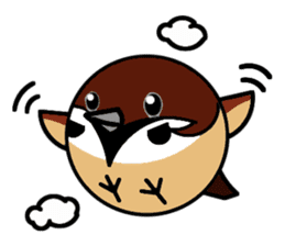 Cute Sparrow sticker #563200