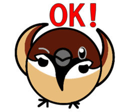 Cute Sparrow sticker #563209