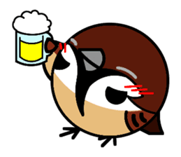 Cute Sparrow sticker #563221