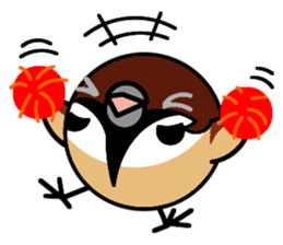 Cute Sparrow sticker #563231