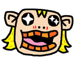 okinawa language funny face manga 02 sticker #563517