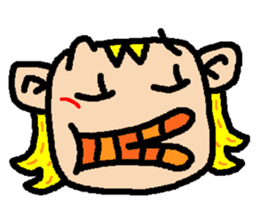 okinawa language funny face manga 02 sticker #563521