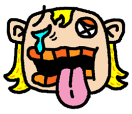 okinawa language funny face manga 02 sticker #563523