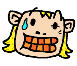 okinawa language funny face manga 02 sticker #563527
