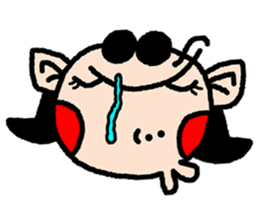 okinawa language funny face manga 02 sticker #563534