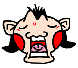 okinawa language funny face manga 02 sticker #563535
