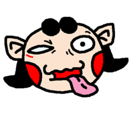 okinawa language funny face manga 02 sticker #563536