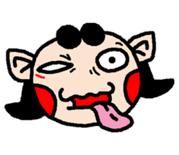 okinawa language funny face manga 02 sticker #563536