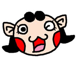 okinawa language funny face manga 02 sticker #563537
