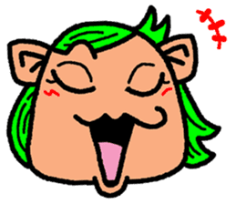 okinawa language funny face manga 02 sticker #563541