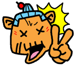 okinawa language funny face manga 02 sticker #563550