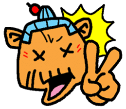 okinawa language funny face manga 02 sticker #563550