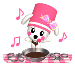 3D WHITE DOG "PEACE-K & HAPPY" (2) sticker #564020