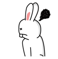 Naughty Rabbit Rabbin sticker #566428