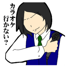 High school girl sticker #566678