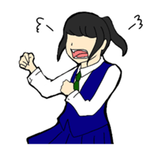 High school girl sticker #566680
