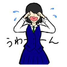 High school girl sticker #566682