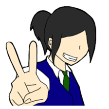 High school girl sticker #566686