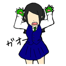 High school girl sticker #566691