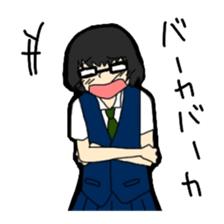 High school girl sticker #566698