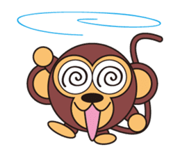 circle face monkey : part 2 sticker #567564