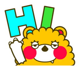 Fashionable bear sticker #567890