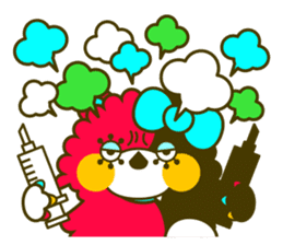 Fashionable bear sticker #567894