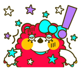 Fashionable bear sticker #567898