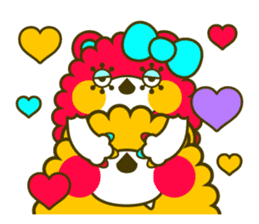 Fashionable bear sticker #567899