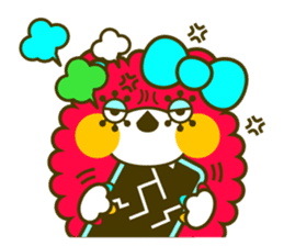 Fashionable bear sticker #567904