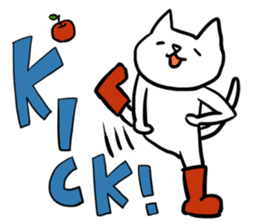 cat and apple1English sticker #569022