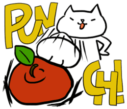 cat and apple1English sticker #569023