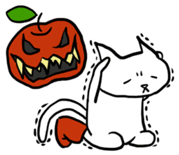cat and apple1English sticker #569025