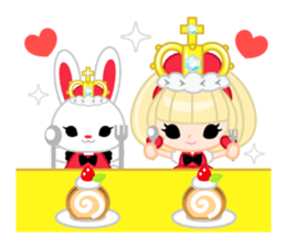 Queen and rabbit sticker #569319