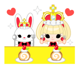 Queen and rabbit sticker #569319