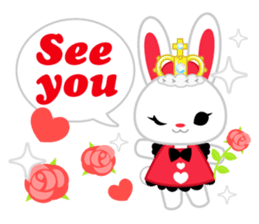 Queen and rabbit sticker #569349