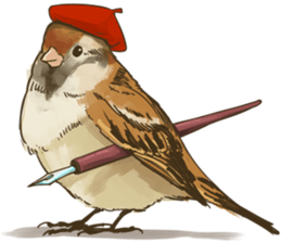Chik Chirik the sparrow sticker #570194